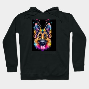 Shepherd Dog Print Poster Artwork Hoodie